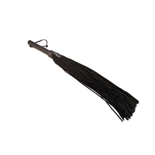 Rouge Flogger black suede with leather handle practical stylish BDSM accessory