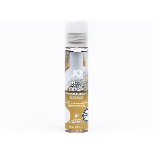 JO H2O Vanilla Cream water-based flavored lubricant bottle 1 oz with vanilla and cream scent