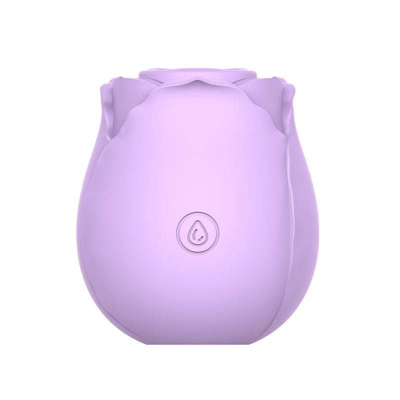 inBloom Rosales sucking vibrator in lavender with rose shape and ergonomic design