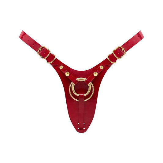 Strap-On-Me Leatherette Harness Fabulous One Size Red Glossy