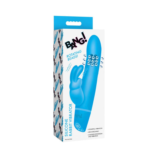 BANG! Silicone Rabbit Vibrator Blue
