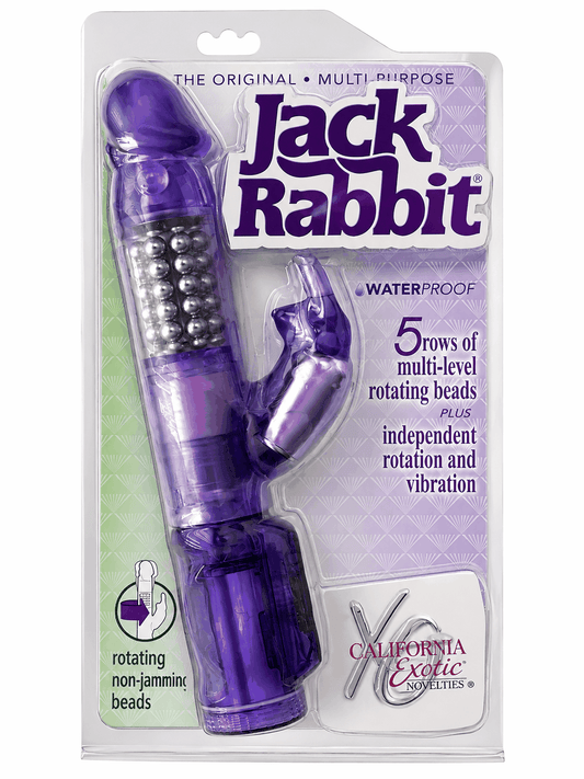 Jack Rabbit Waterproof Rotating Bead Vibrator dual-action waterproof sex toy with rotating beads and rabbit stimulator